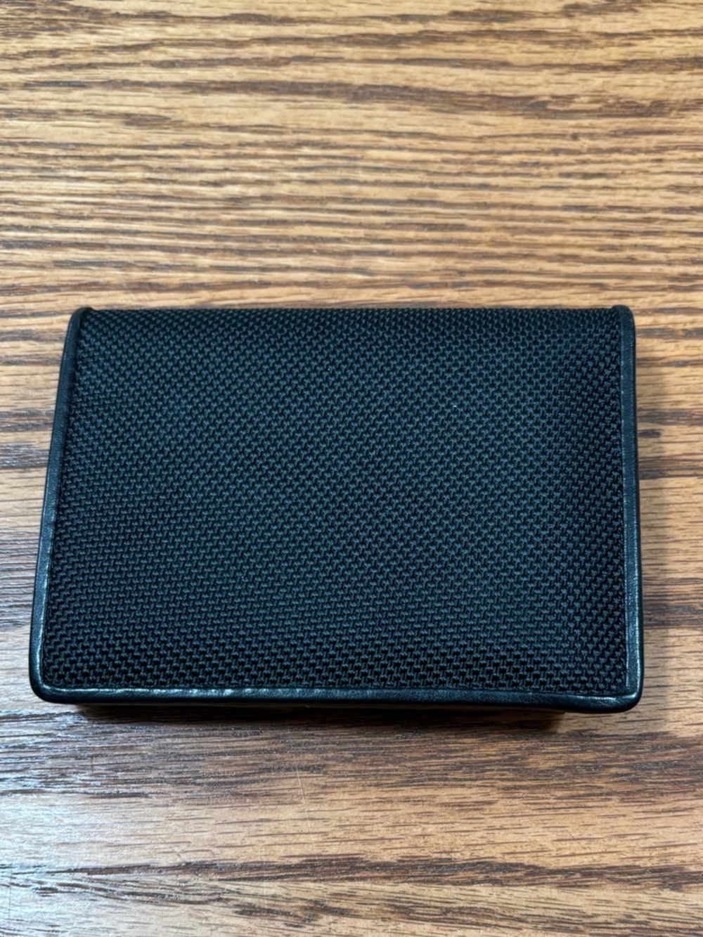 TUMI Black Ballistic Nylon and Leather Folded L-Fold Mens Wallet Cardholder - Picture 5 of 6